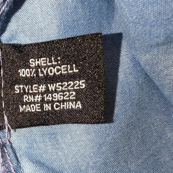 Walter Baker | Lyocell Cold Shoulder Blue Ruffle Sleeve "Tara" Top | Medium - Picture 10 of 14